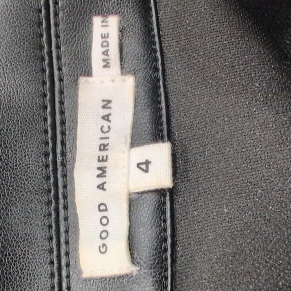 Good American Faux Black Leather Jumpsuit with Modern Edge Size 4 / XL - Picture 7 of 9